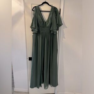 Azazie Bridesmaid Dress Size: A16, color: Eucalyptus